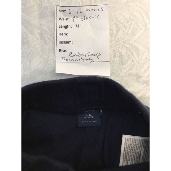 Bundle‎ @ 3 Baby Gap Navy Quilted Pants/Embroider Smile Shirt/Sweater Boy 6-12M - Picture 5 of 14